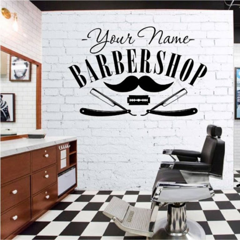 Vẽ tranh Barber Shop lên tường là điểm nhấn ấn tượng để không gian tiệm thêm hoàn hảo